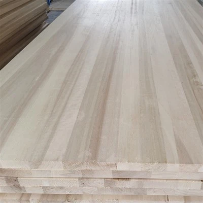 Madeira maciça de choupo com borda colada